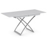 Столы CALLIGARIS Стол MAGIC-J CS/5041-G, P77 chrome/ P64 white/ glass GXW extrawhite