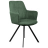 Стул-кресло Комплект из 2-х стульев Grant зелёный шенилл на поворотном механизме