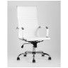 Кресла руководителя TopChairs City офисное белое обивка экокожа, механизм качания Top Gun