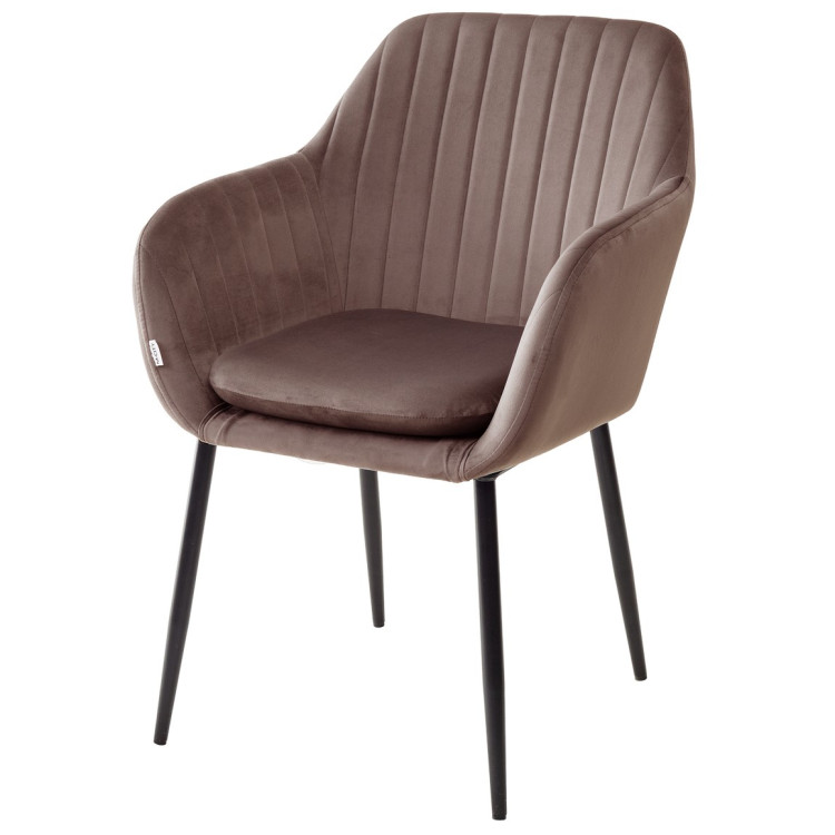 Стул-кресло Стул ALABAMA BLUVEL-38 LATTE, велюр / черный каркас М-City