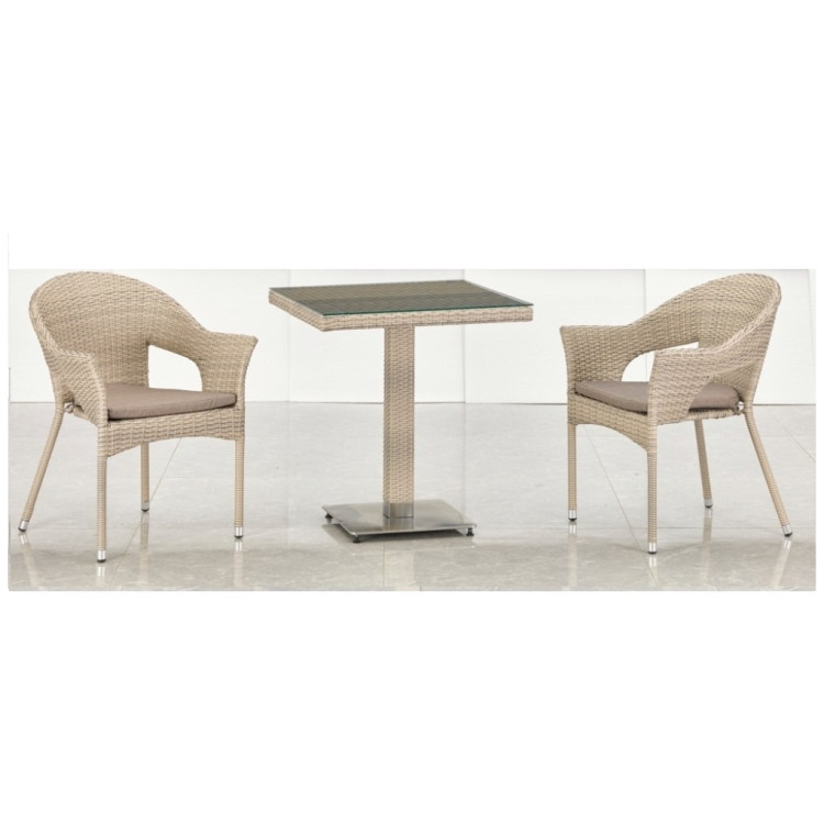 Садовые обеденные группы Комплект мебели T605SWT/Y79C-W85 Latte (2+1)