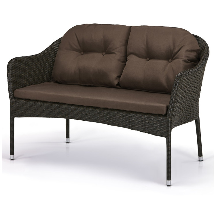 Диваны из искусственного ротанга Плетеный диван S54A-W53 Brown