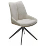 Стул обеденный поворотный OSKAR 360, обивка ткань бежевый, каркас черный, DISAUR