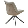 Стул обеденный поворотный OSKAR 360, обивка ткань бежевый, каркас черный, DISAUR