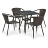 Комплект плетеной мебели T282BNT/Y137C-W53 Brown 2Pcs