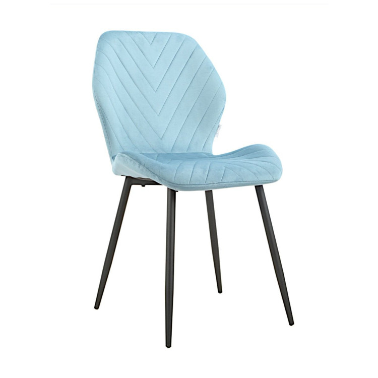 Стулья DC828 Стул мягкий, ОКЕАН#G62-45 велюр, каркас металл черный КРУГЛЫЙ