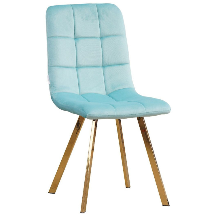 Стулья C919/DC809 Стул мягкий, ТИФФАНИ#h58 велюр, каркас металл золото КВАДРАТ