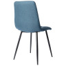 Стулья DC809 Стул мягкий, СИНИЙ ткань, каркас металл черный СТАРЫЙ