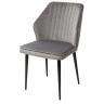 Стулья Стул SEATTLE-V СВЕТЛО-СЕРЫЙ #26, велюр / черный каркас М-City