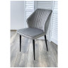 Стулья Стул SEATTLE-V СВЕТЛО-СЕРЫЙ #26, велюр / черный каркас М-City