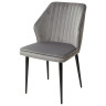 Стулья Стул SEATTLE-V СВЕТЛО-СЕРЫЙ #26, велюр / черный каркас М-City