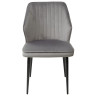 Стулья Стул SEATTLE-V СВЕТЛО-СЕРЫЙ #26, велюр / черный каркас М-City