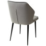 Стулья Стул SEATTLE-V СВЕТЛО-СЕРЫЙ #26, велюр / черный каркас М-City