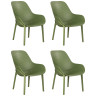 Стул-кресло Набор 4 шт Кресло DOBRIN LONZO, зеленый хаки (G-17) c УФ-защитой