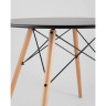DSW D80 стол в стиле Eames, круглая столешница из МДФ / стекла на деревянных ножках