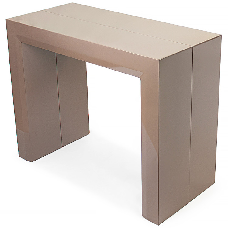 В2307 раздвижной стол-консоль с глянцевым покрытием, max длина 229 см, цвет кофейный