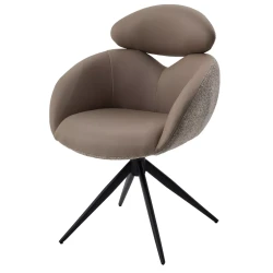 Стул ГУННАР (GUNNAR) 360 град, цвет БЕЖЕВЫЙ VEGA-11 / MIAMI-160, ткань / ЧЕРНЫЙ каркас, ®DISAUR tip_tovara