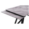 ВИЛСОН 140 обеденный стол со стеклянной столешницей, цвет серый мрамор