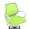 Детское компьютерное кресло ERGOPLUS, обивка сетчатая ткань зеленый, каркас белый