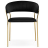Стулья на металлокаркасе Kamelia 1 black / gold