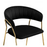Стулья на металлокаркасе Kamelia 1 black / gold