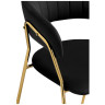 Стулья на металлокаркасе Kamelia 1 black / gold