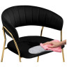 Стулья на металлокаркасе Kamelia 1 black / gold
