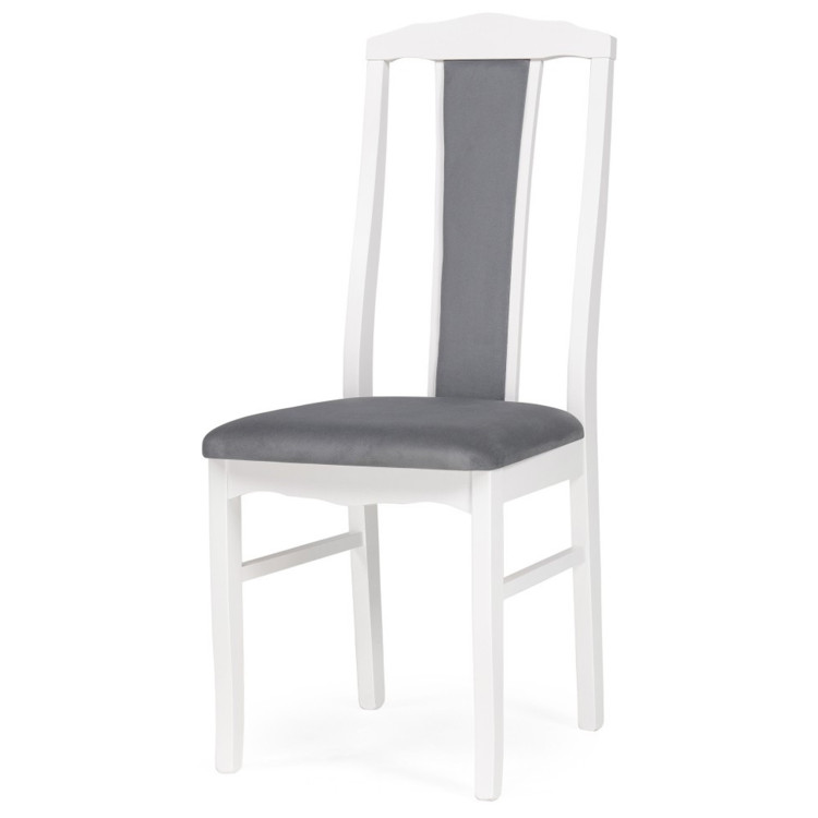 ГРОДЖИН стул из массива дерева с обивкой тканью, цвет серый