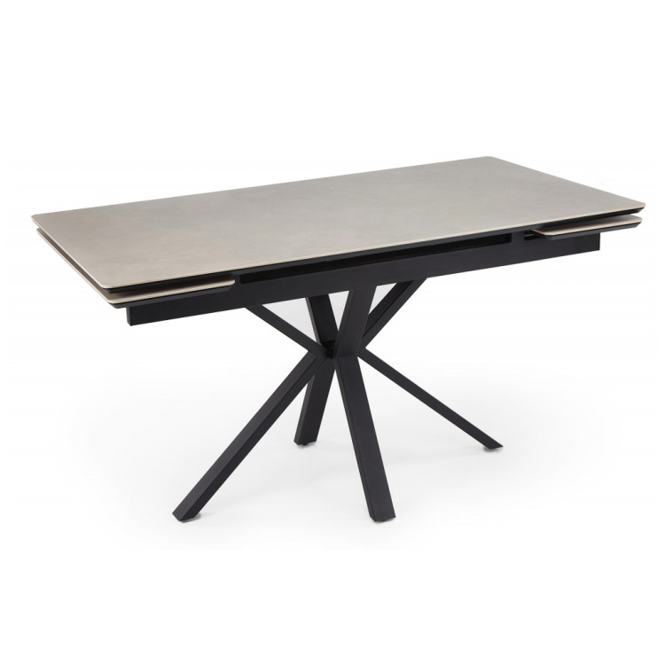 Керамические столы Старлайт 120(180)х80 carmen light grey / черный