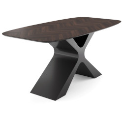Деревянные столы производства Китай. ARGUS 180 шпон деревянный обеденный стол