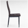 DC611 стул на металлическом каркасе с обивкой нубуком, цвет антрацит / каркас антрацит