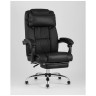 Кресла руководителя TopChairs Royal офисное черное в обивке из экокожи, механизм качания и регулировки по высоте 