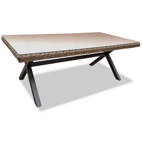 Раскладные и раздвижные столы Плетеный стол OPAL 210 см