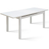 БАРОН-4М раздвижной кухонный стол с сатинированным стеклом, max 170 см