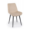 СЕДА стул с обивкой тканью велюр, цвет бежевый  / каркас черный