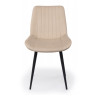 СЕДА стул с обивкой тканью велюр, цвет бежевый  / каркас черный