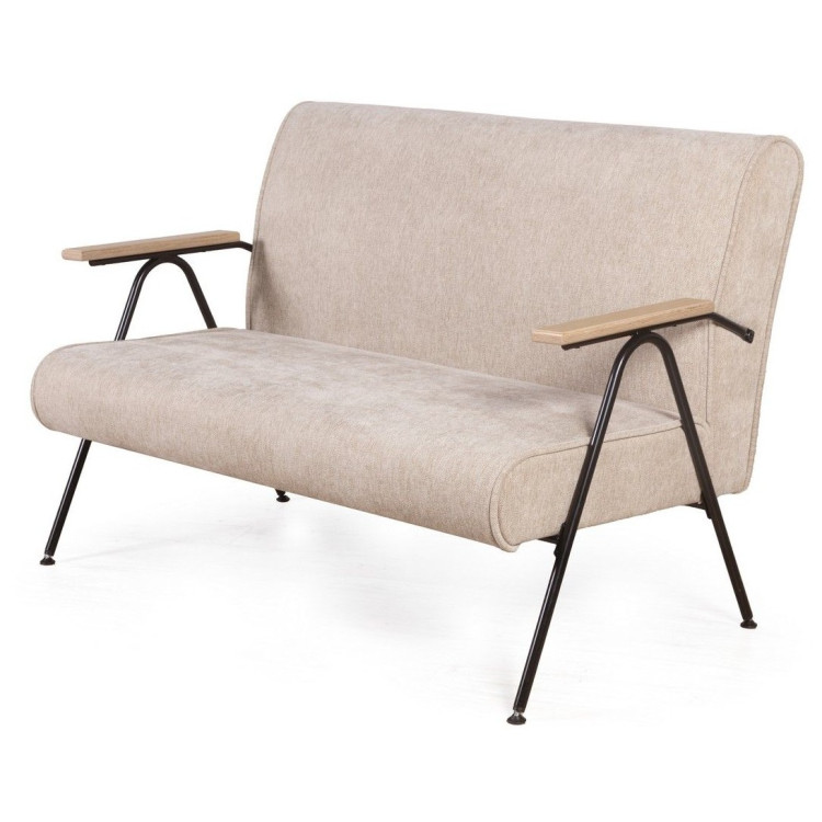 Прямые диваны Andy диван двухместный с деревянными подлокотниками, шенилл Shantal beige