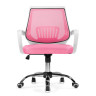Детское компьютерное кресло ERGOPLUS, обивка сетчатая ткань розовый, каркас белый
