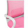 Детское компьютерное кресло ERGOPLUS, обивка сетчатая ткань розовый, каркас белый