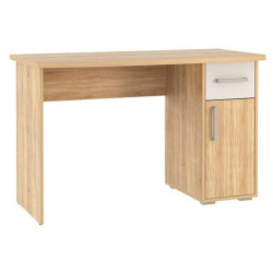 Недорогой компьютерный стол. Лайт-1 120 см дуб сонома / белый компьютерный стол