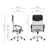 Офисные кресла Arano 1 light gray