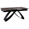 Керамические столы DT888 Стол раскладной Porsche grey, 160-240/90*76, керамич. столеш, основ. металл черный