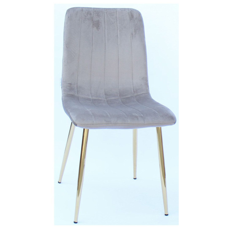 Стулья C921/DC811 Стул мягкий, АНТРАЦИТ#h23 велюр, каркас металл золото КРУГЛЫЙ