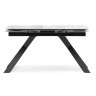 Керамические столы ХИЛБРИ 140 statuario cara / черный ХИЛБРИ 140(200)х80х76 стол с керамической столешницей statuario cara / черный