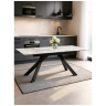 Керамические столы ХИЛБРИ 140 statuario cara / черный ХИЛБРИ 140(200)х80х76 стол с керамической столешницей statuario cara / черный