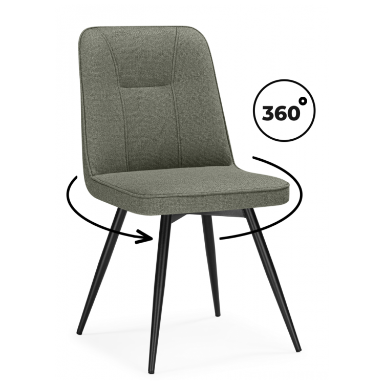 Стулья Texas 3 поворотный светло-зеленый / черный