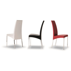 Стул AIDA 04.01 (G093 хром/ TR505 белый, экокожа)