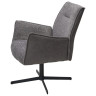 STERLING кресло с обивкой комбинированной тканью, цвет серый