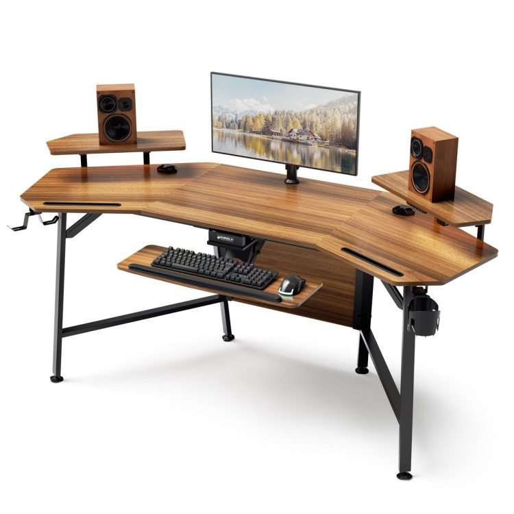 Игровые столы Стол для компьютера с подставкой под клавиатуру EUREKA ERK-AED-E70WN