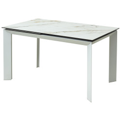 Стол CREMONA 160 KL-188 Контрастный мрамор / белый каркас, ®DISAUR